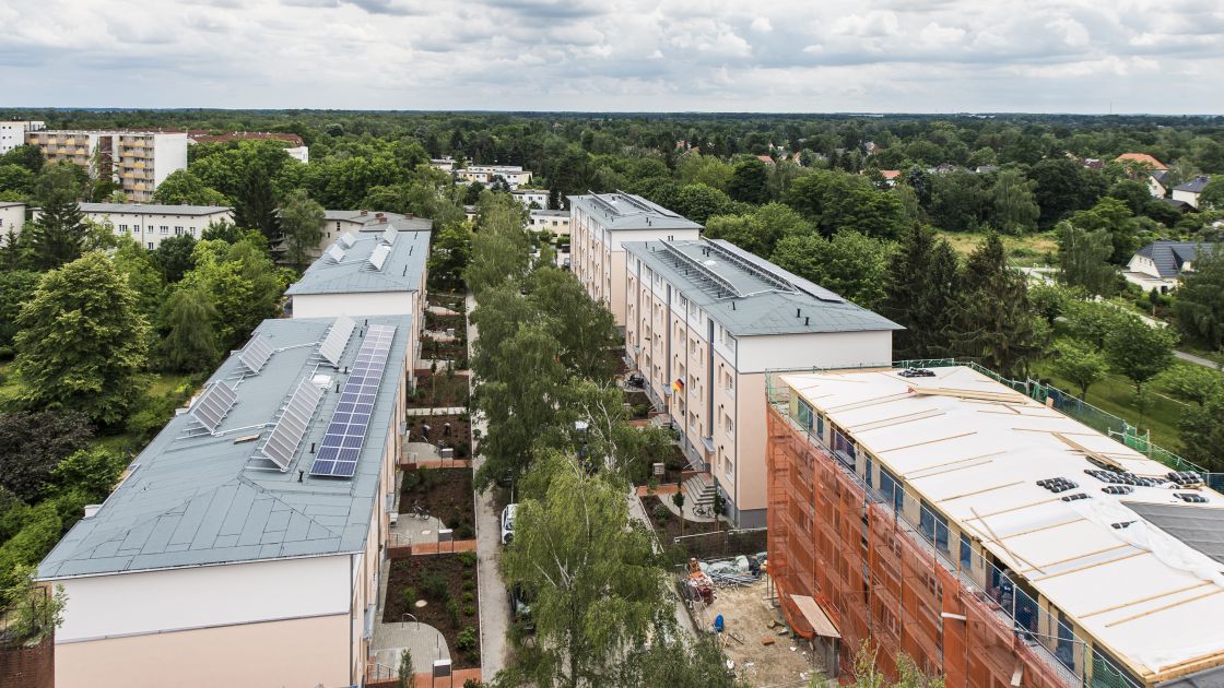 Dachaufsicht der Häuser 10-12/Märkische Scholle