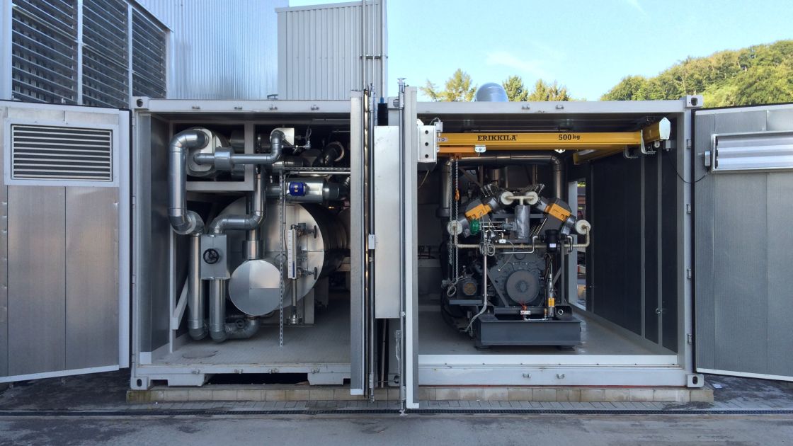 Anlagentechnik ASCENTEC-Container (Wärmeübertragung von Thermalöl auf Ethanol)